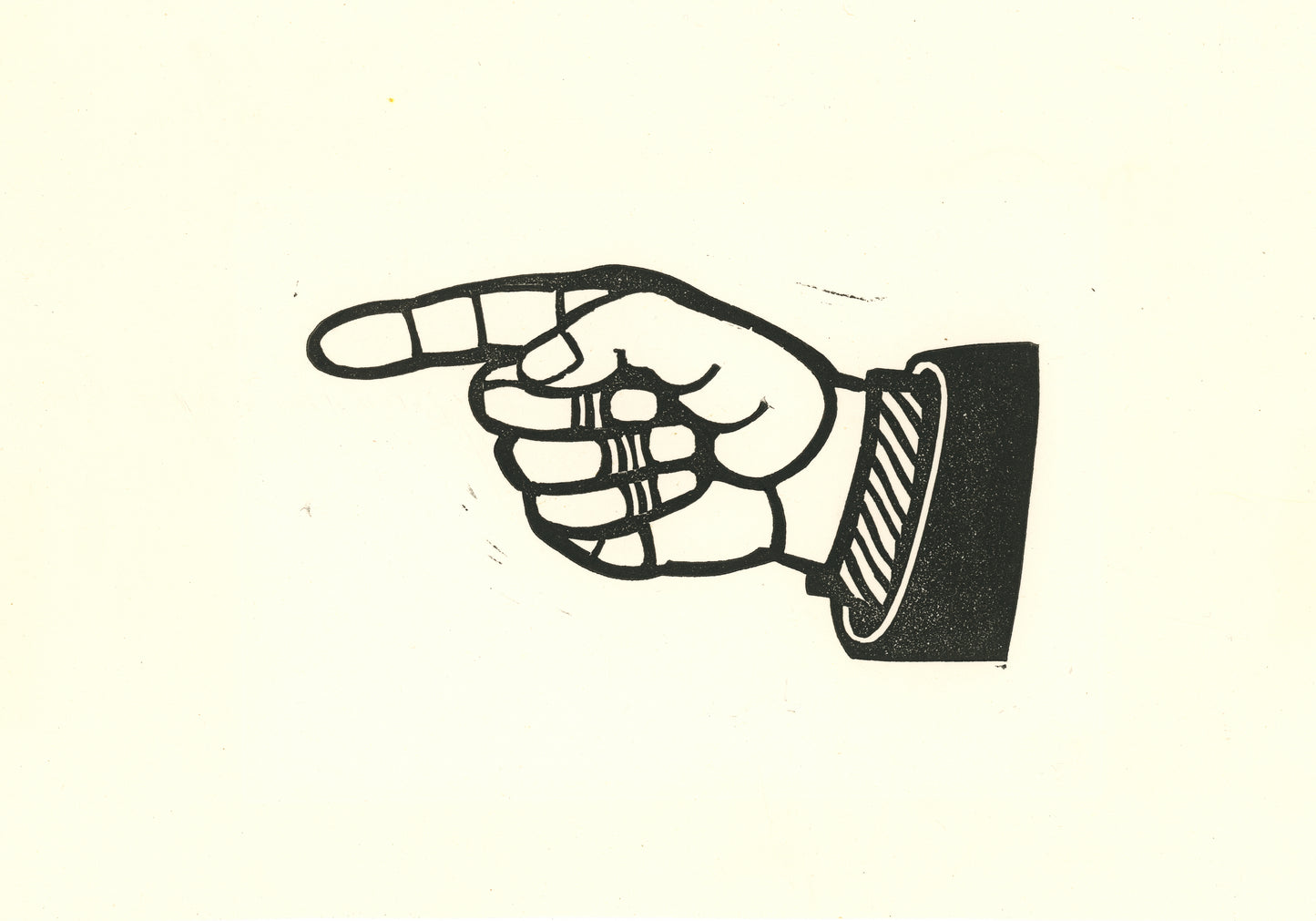 Edward Bawden:  Pointing Hand, giclee print