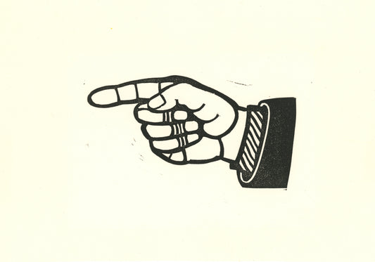 Edward Bawden:  Pointing Hand, giclee print
