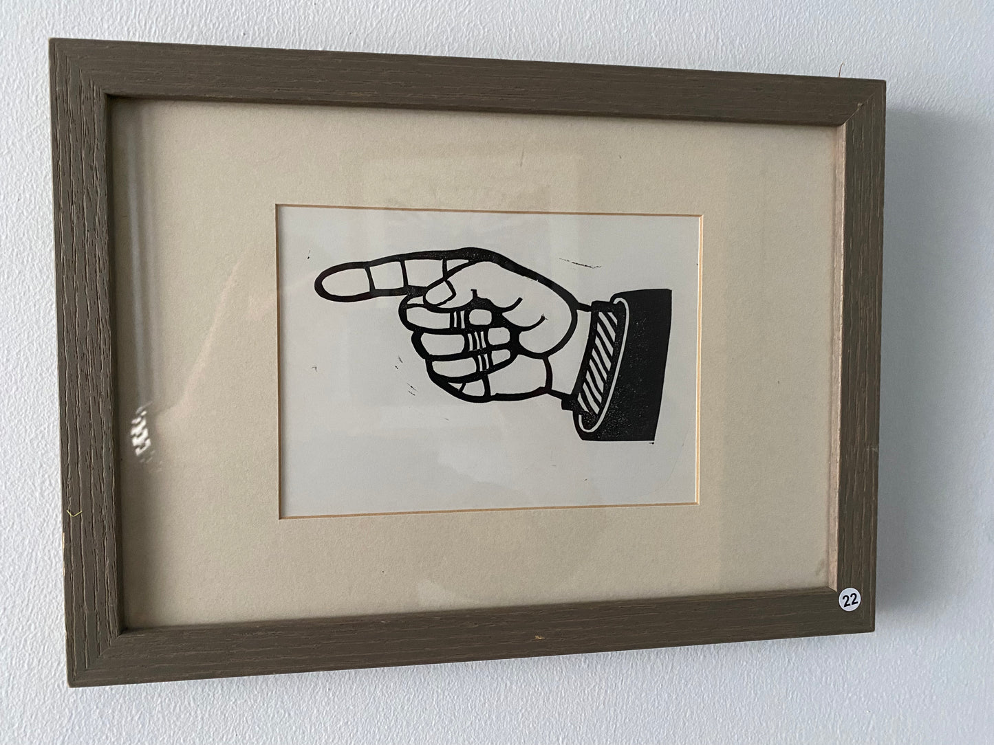 Edward Bawden:  Pointing Hand, giclee print