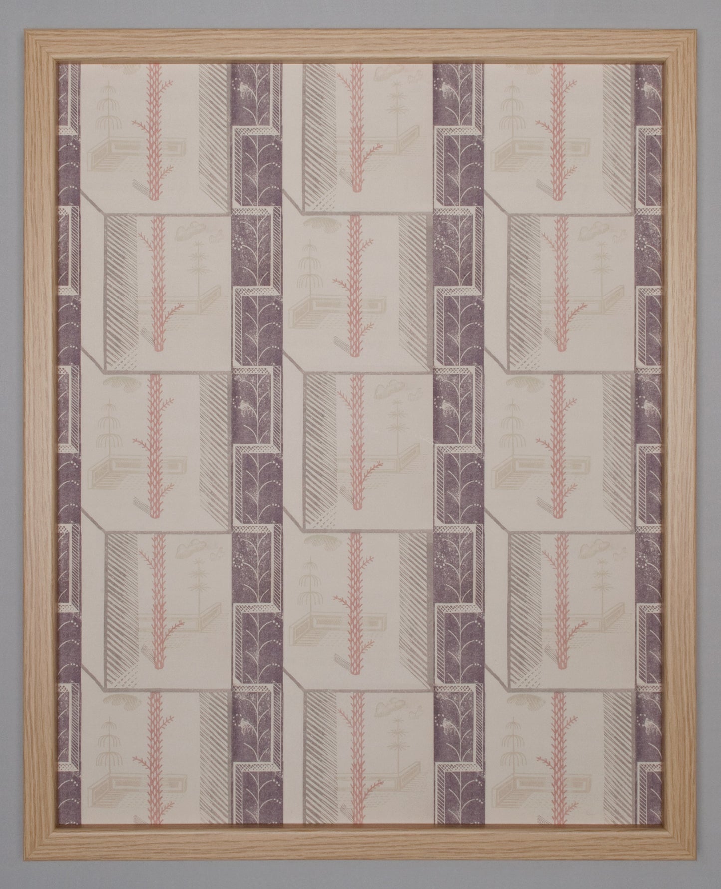 Edward Bawden:  Cactus/Garden print design, giclee print