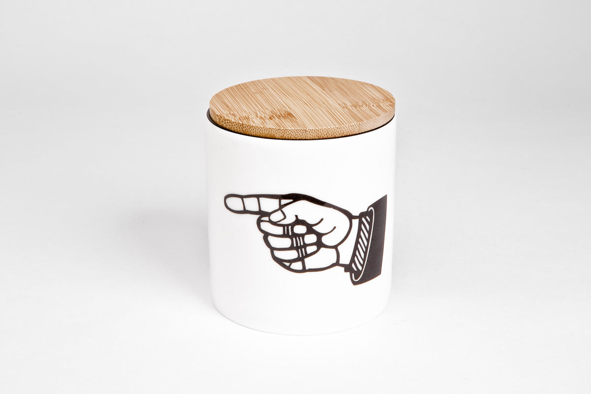 Pointing Hand Candle