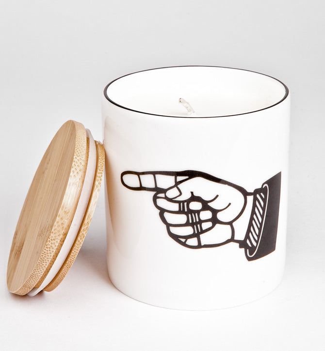 Pointing Hand Candle