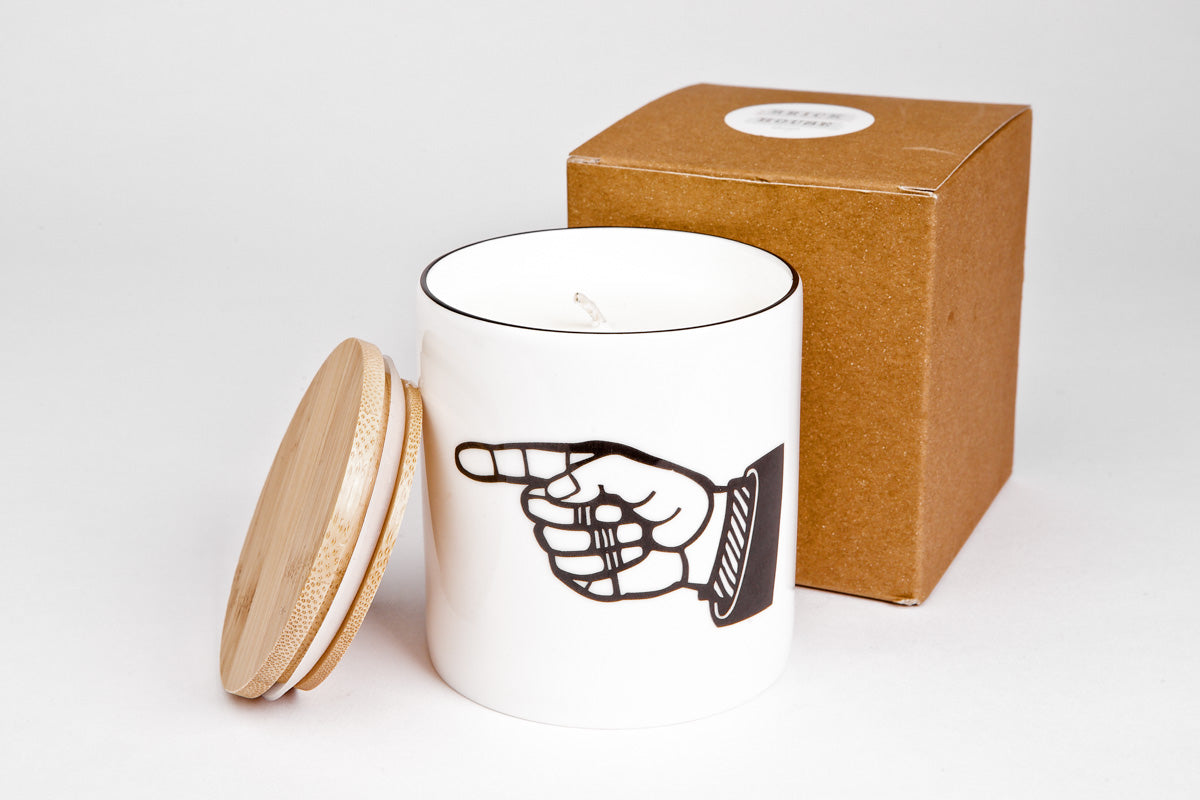 Pointing Hand Candle