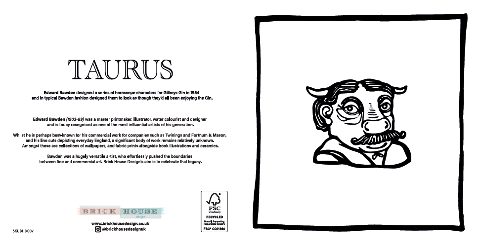 Taurus Greeting Card