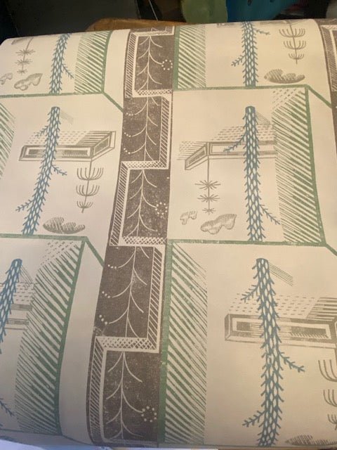 Cactus Garden Print Sample Blue/Green